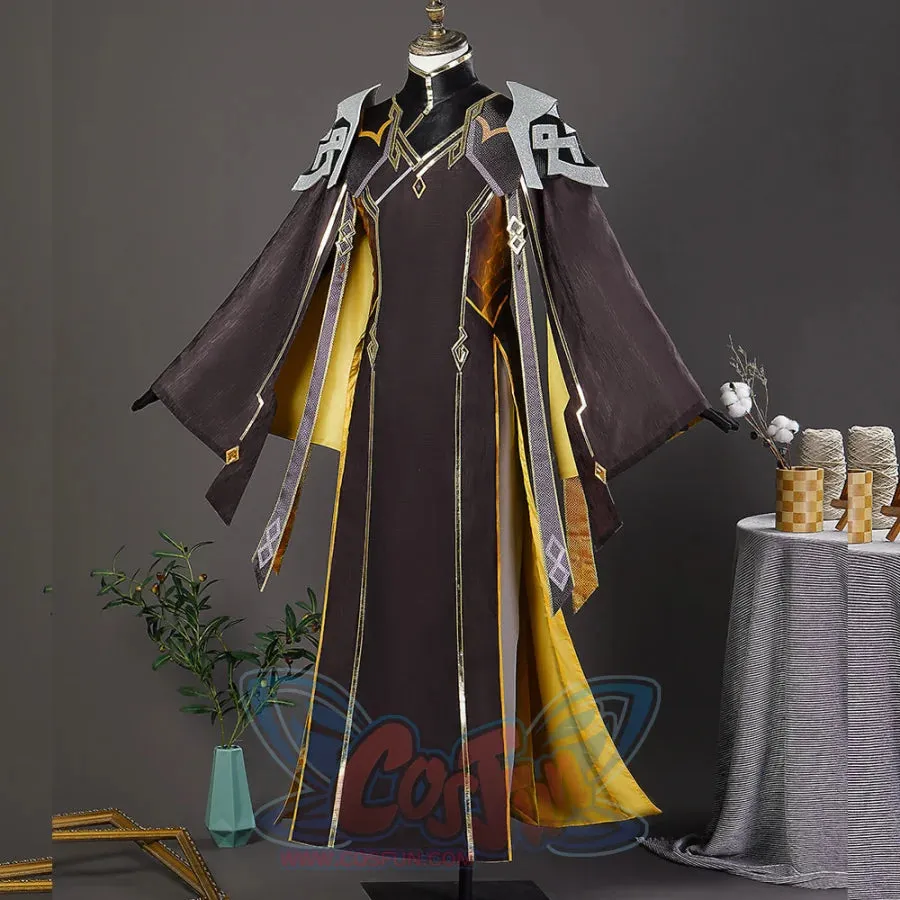 Genshin Impact Morax Rex Lapis Zhongli Cosplay Costume C07433  A