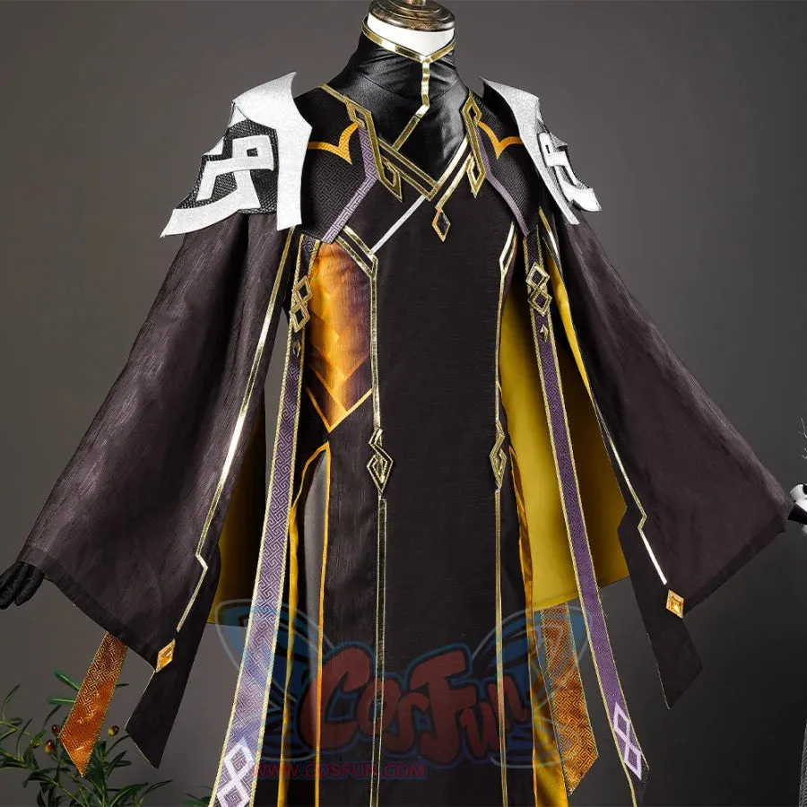 Genshin Impact Morax Rex Lapis Zhongli Cosplay Costume C07433  A