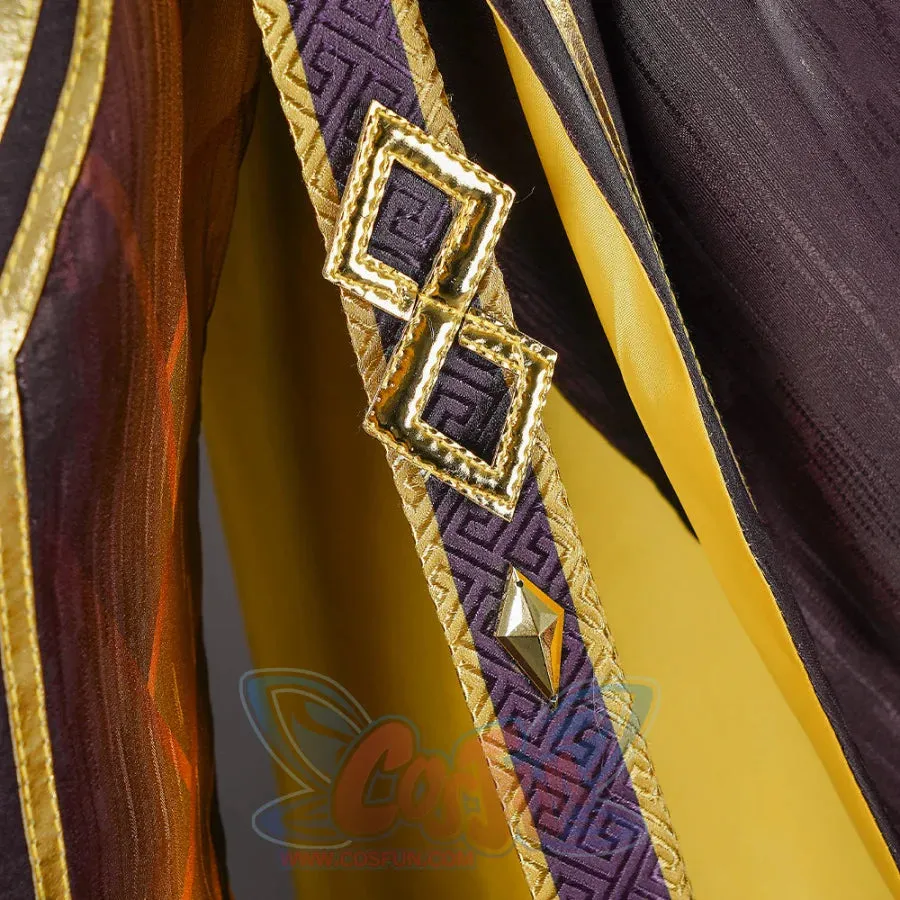 Genshin Impact Morax Rex Lapis Zhongli Cosplay Costume C07433  A