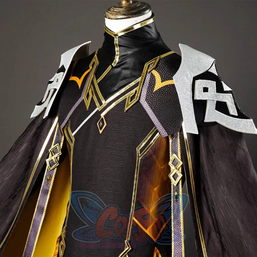 Genshin Impact Morax Rex Lapis Zhongli Cosplay Costume C07433  A