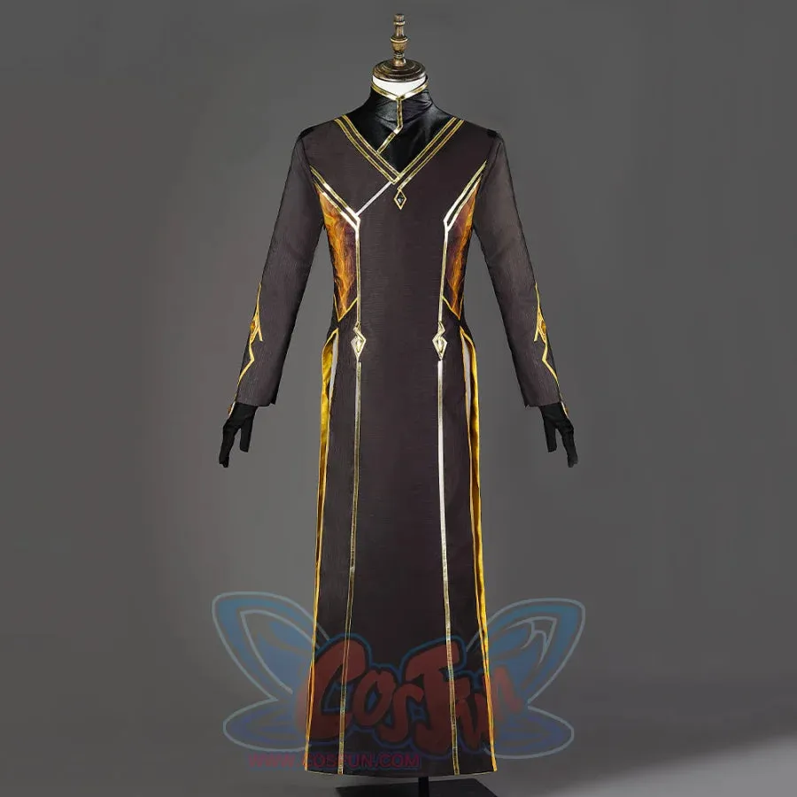 Genshin Impact Morax Rex Lapis Zhongli Cosplay Costume C07433  A