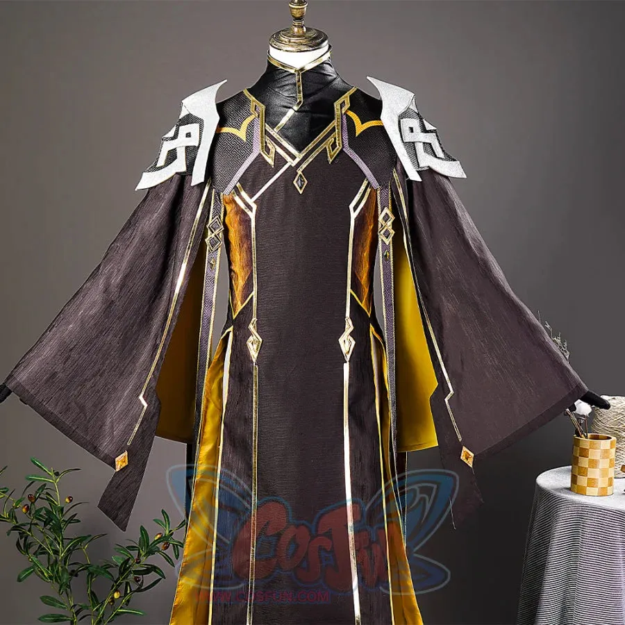 Genshin Impact Morax Rex Lapis Zhongli Cosplay Costume C07433  A