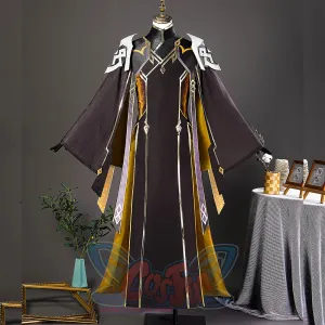 Genshin Impact Morax Rex Lapis Zhongli Cosplay Costume C07433  A