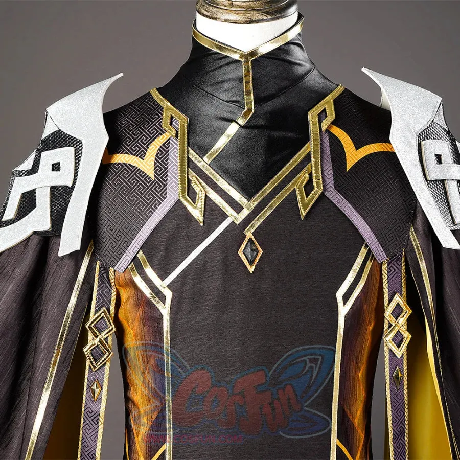 Genshin Impact Morax Rex Lapis Zhongli Cosplay Costume C07433  A