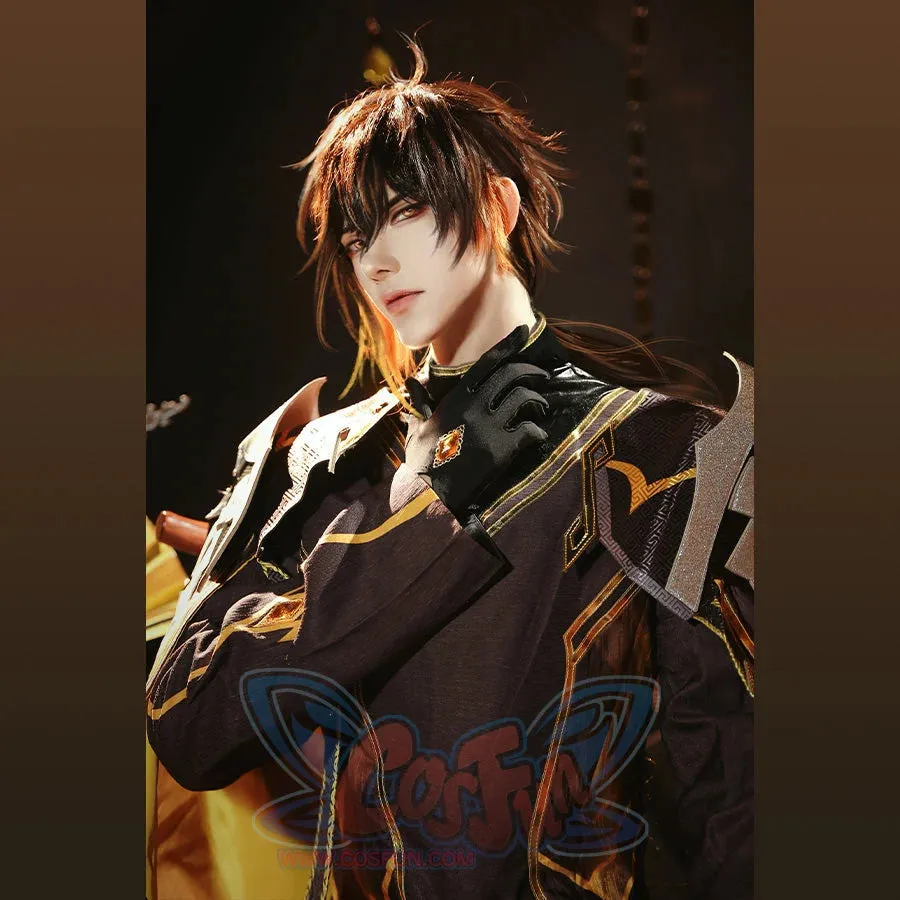 Genshin Impact Morax Rex Lapis Zhongli Cosplay Costume C07433  A