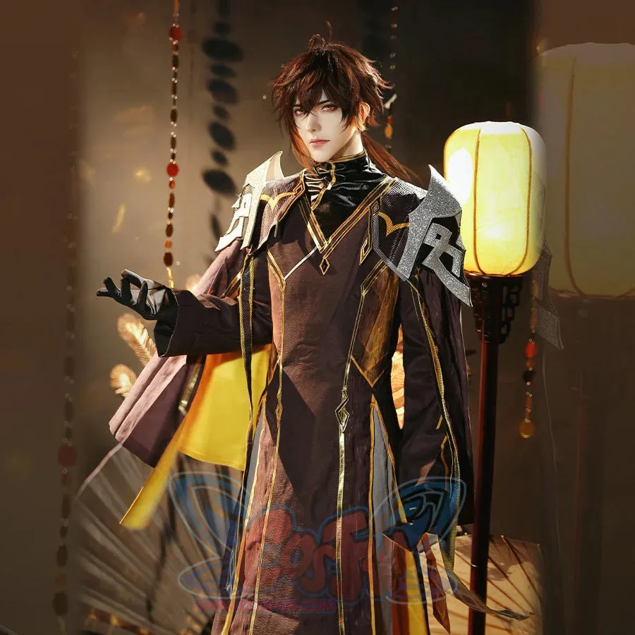 Genshin Impact Morax Rex Lapis Zhongli Cosplay Costume C07433  A