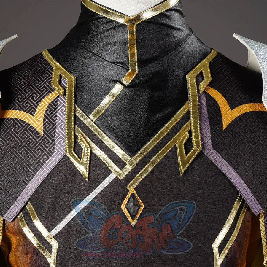 Genshin Impact Morax Rex Lapis Zhongli Cosplay Costume C07433  A