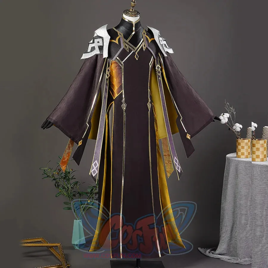 Genshin Impact Morax Rex Lapis Zhongli Cosplay Costume C07433  A