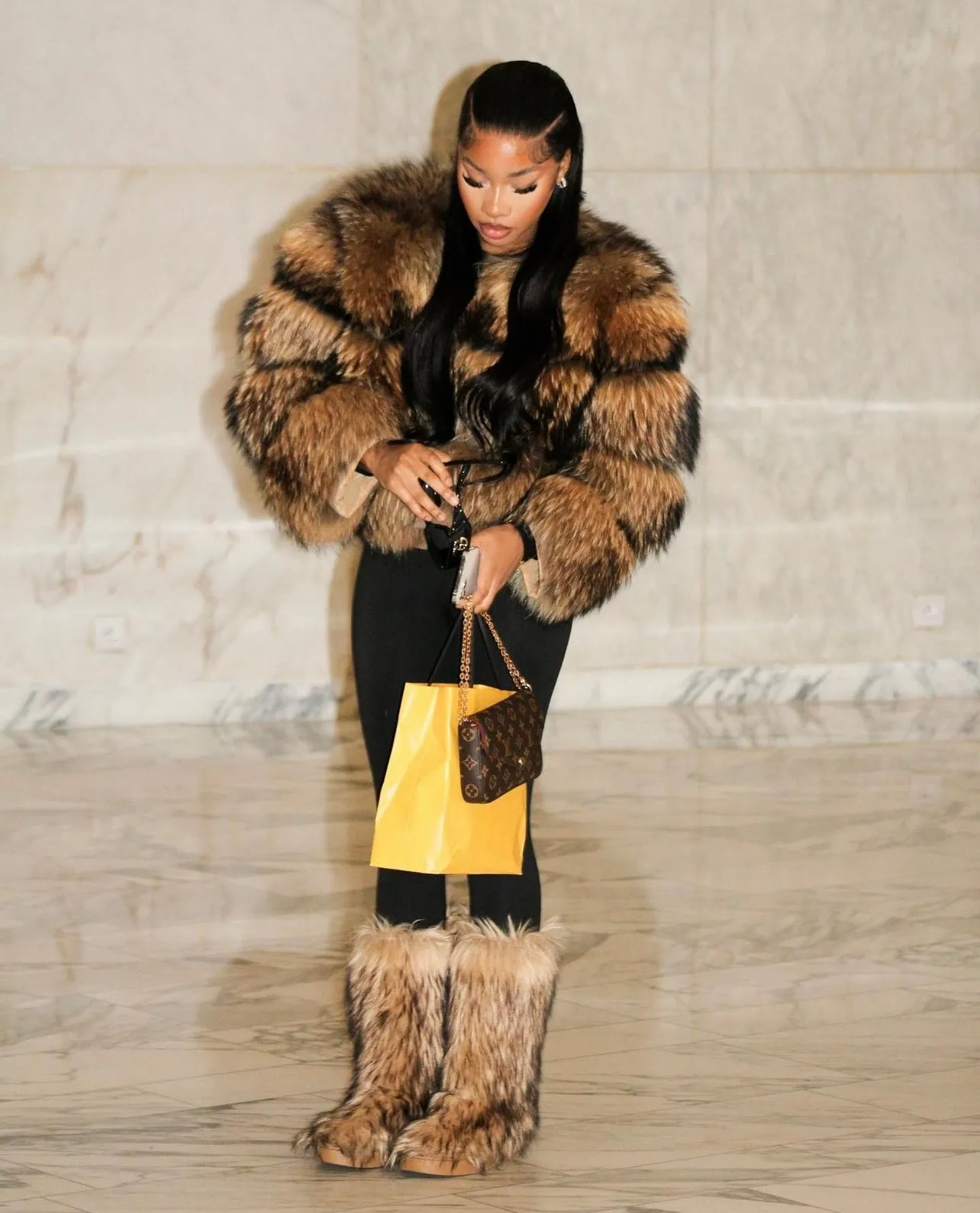 “Genuine Raccon Fur” Coat