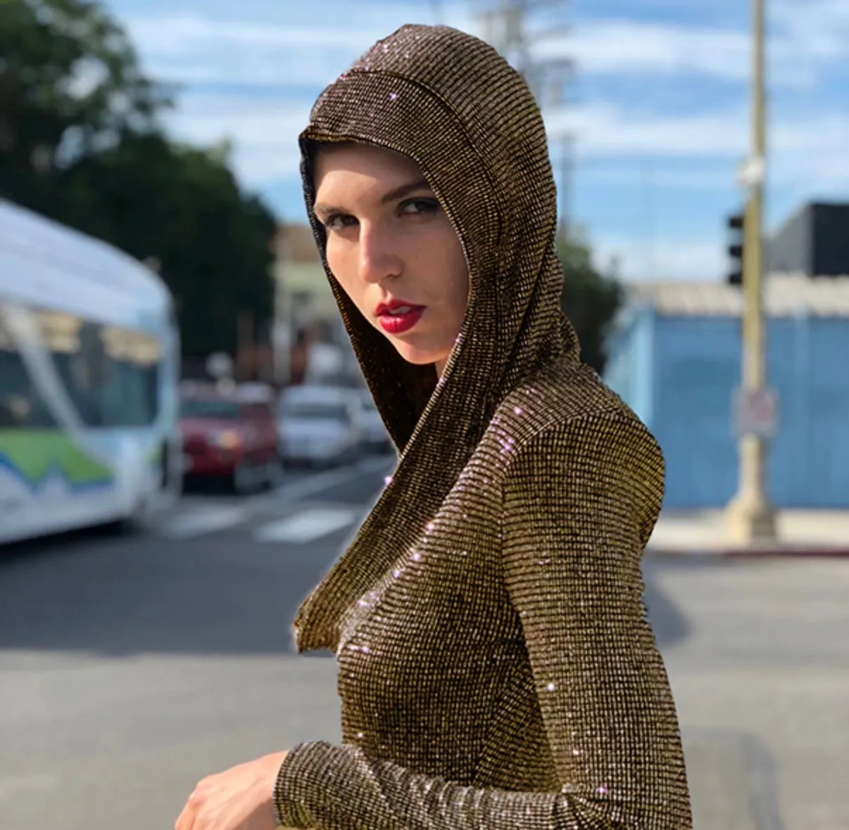 GOLD GLITTER BODYSUIT