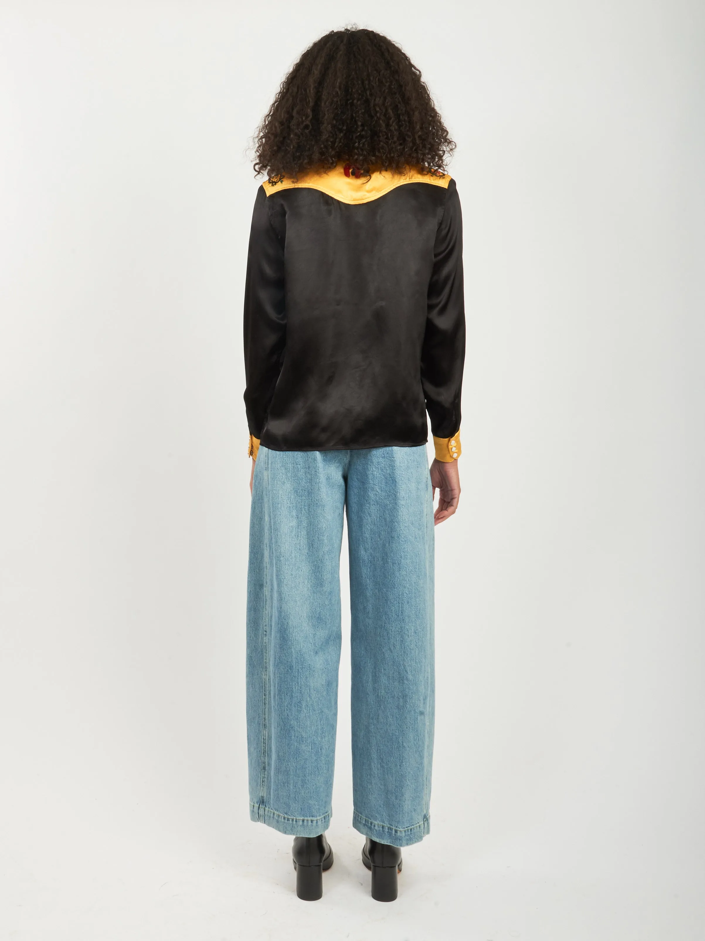 Gold/Black Sequin Rodeo Shirt