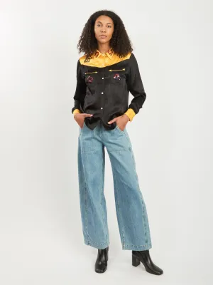 Gold/Black Sequin Rodeo Shirt