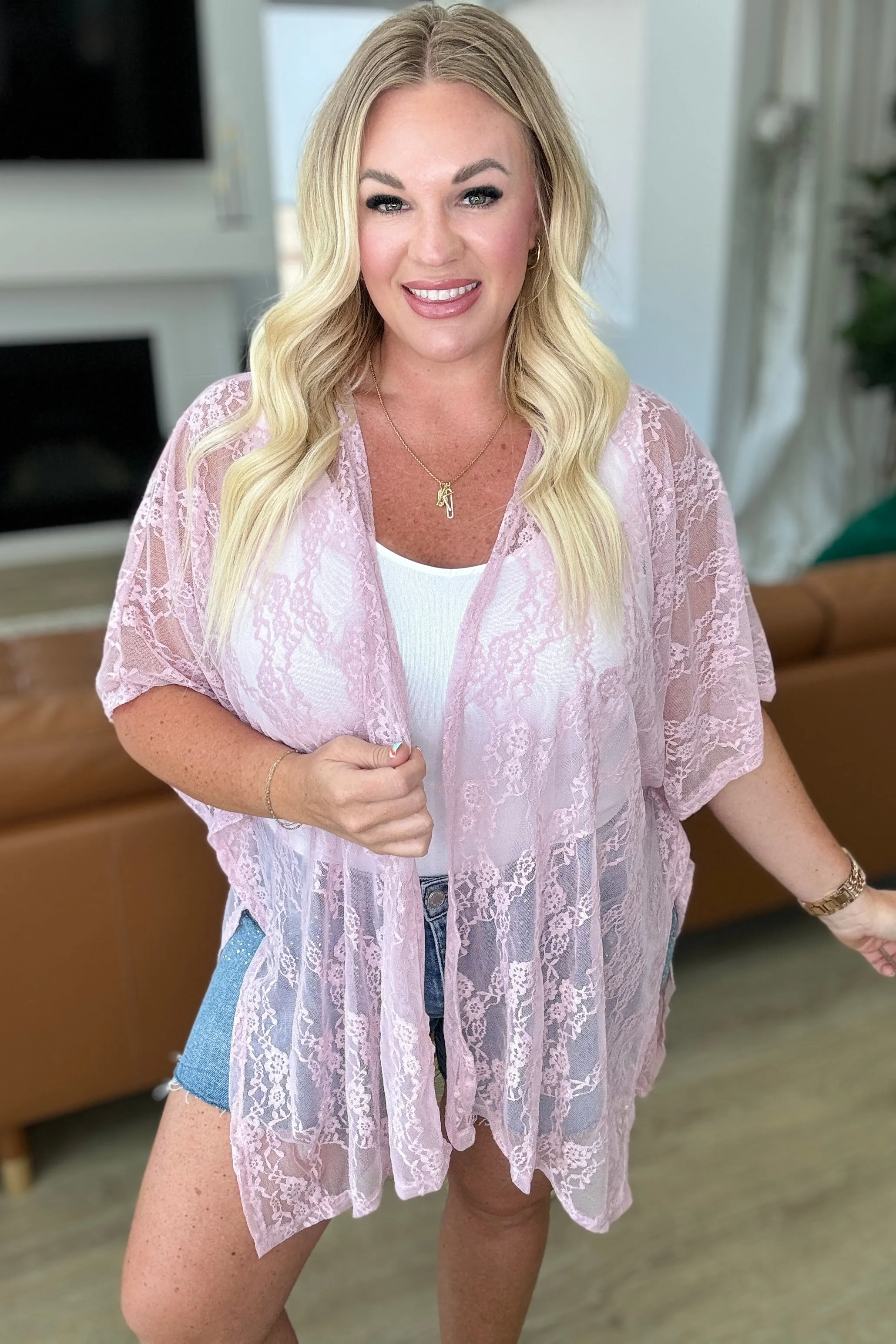 Good Days in Summer Lace Kimono- Mauve