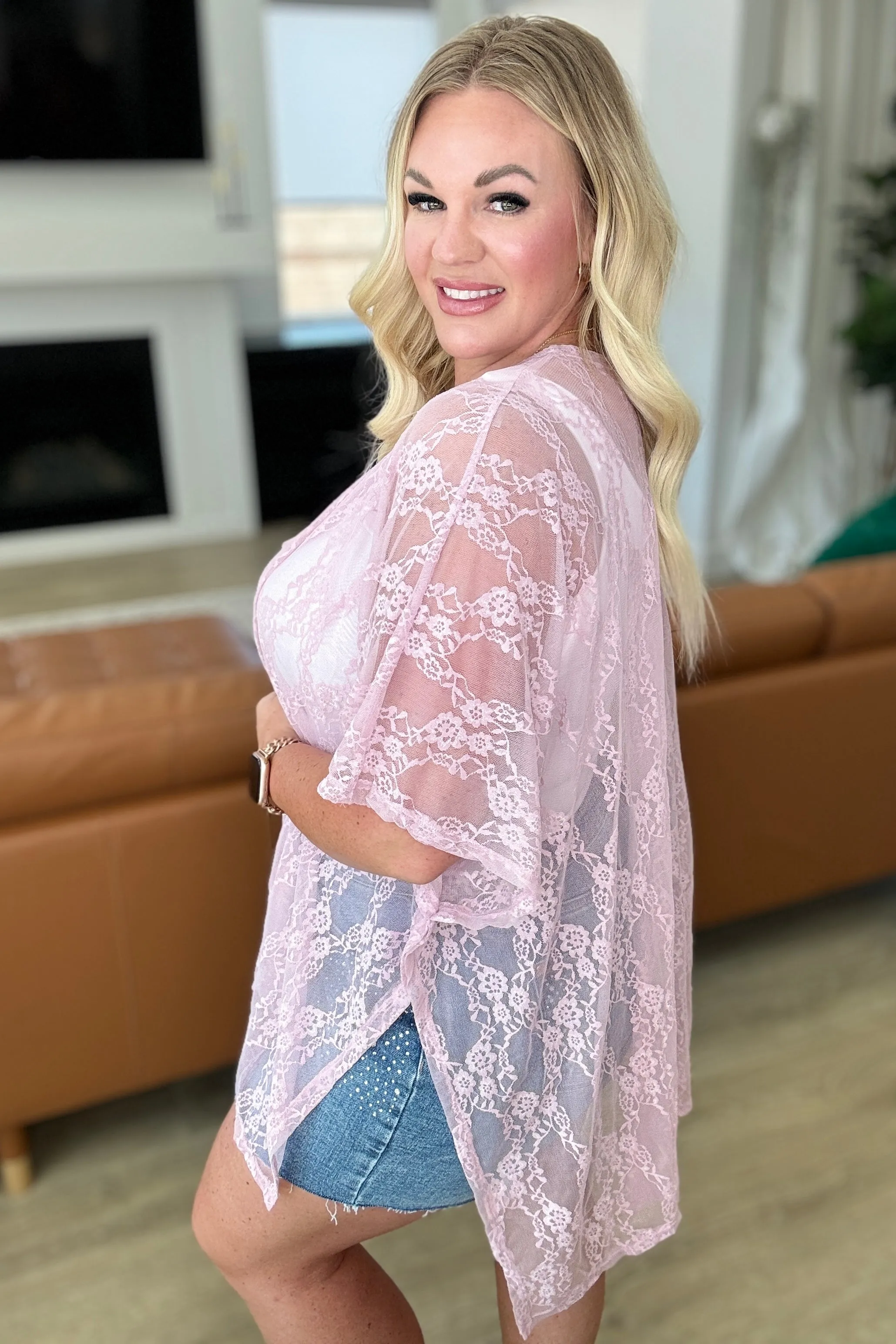Good Days in Summer Lace Kimono- Mauve