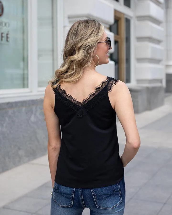 Grace & Lace Lace Trim Cami