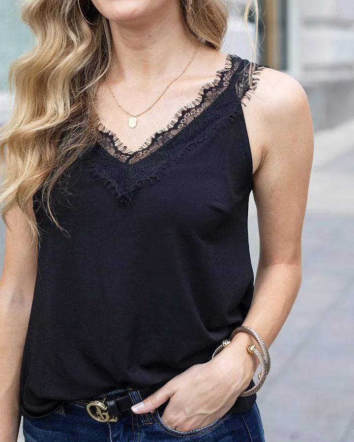 Grace & Lace Lace Trim Cami