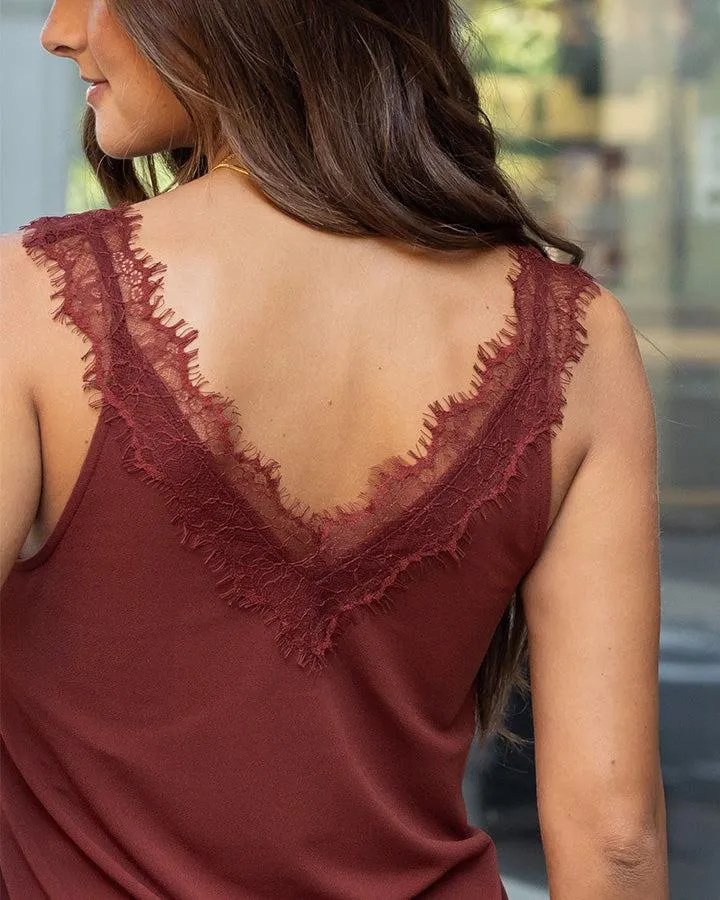 Grace & Lace Lace Trim Cami