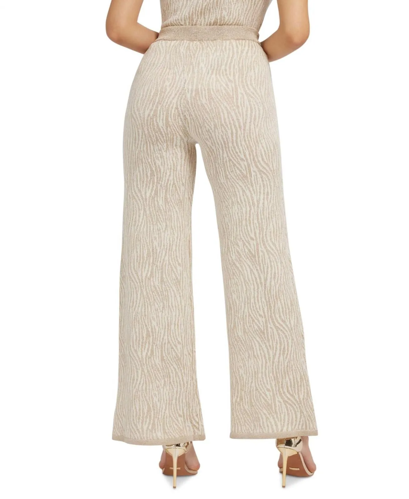 Guess Women's Liliane Metallic Zebra Pants W2YB30Z30N0