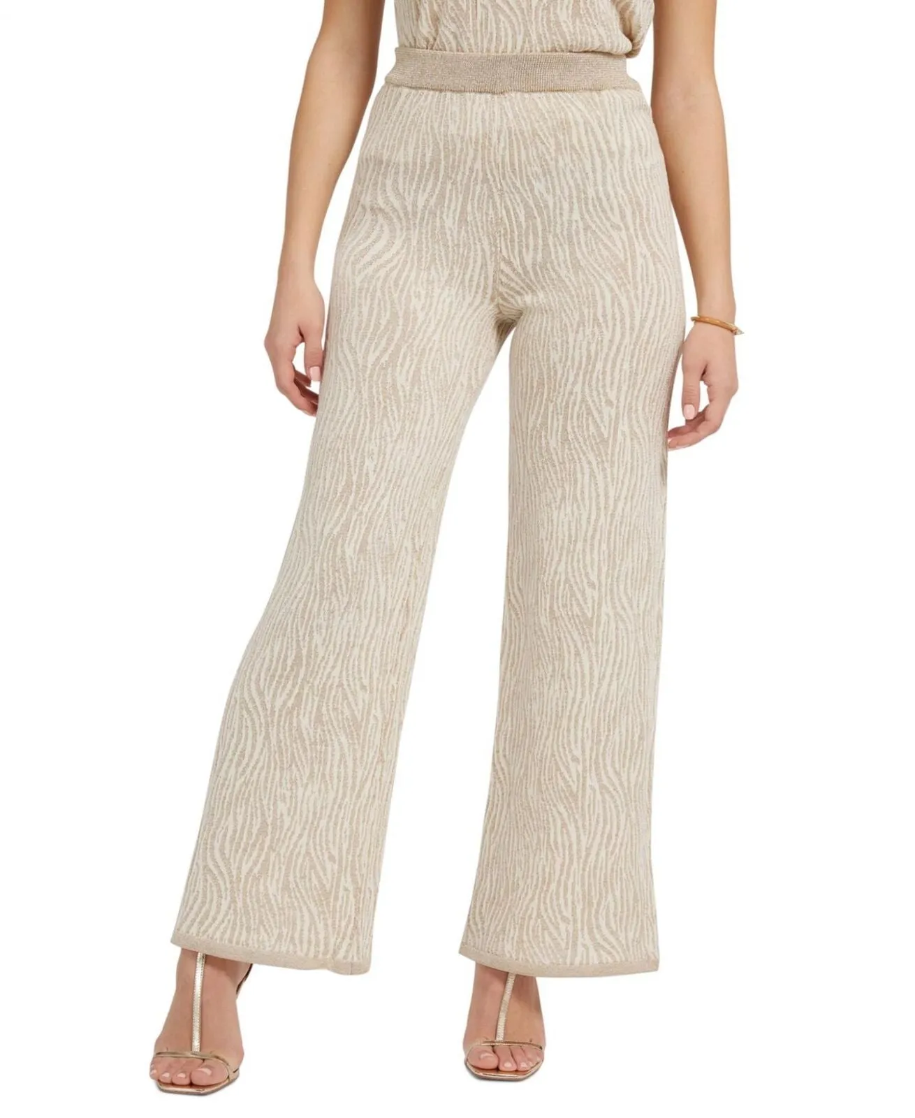 Guess Women's Liliane Metallic Zebra Pants W2YB30Z30N0