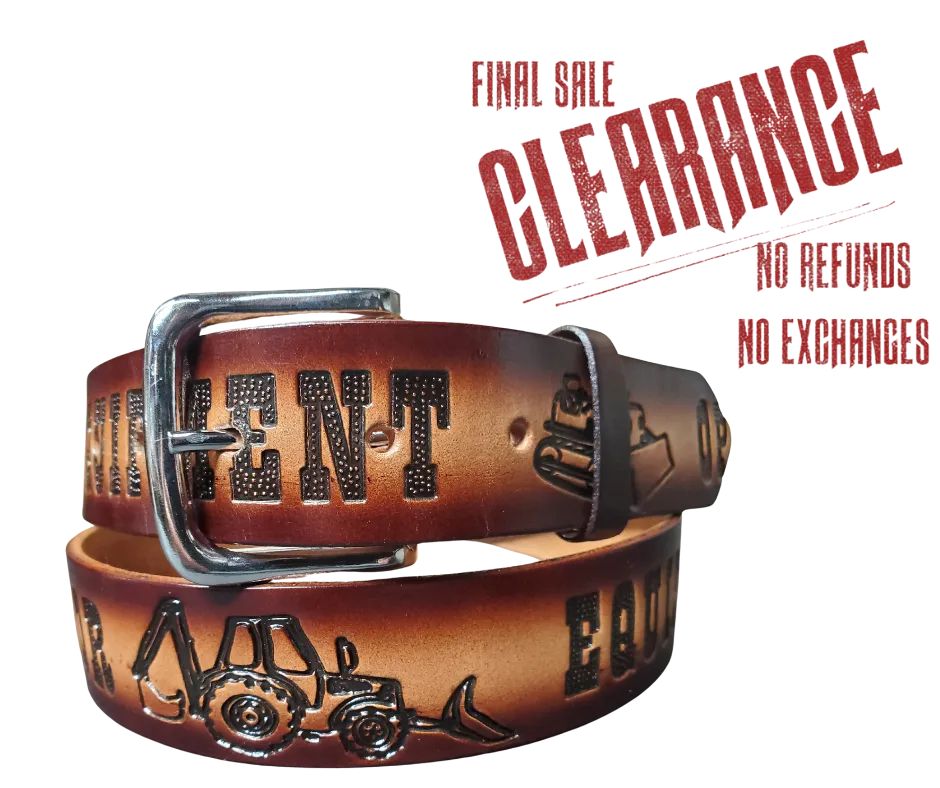 Heavy Equipment Leather Belt