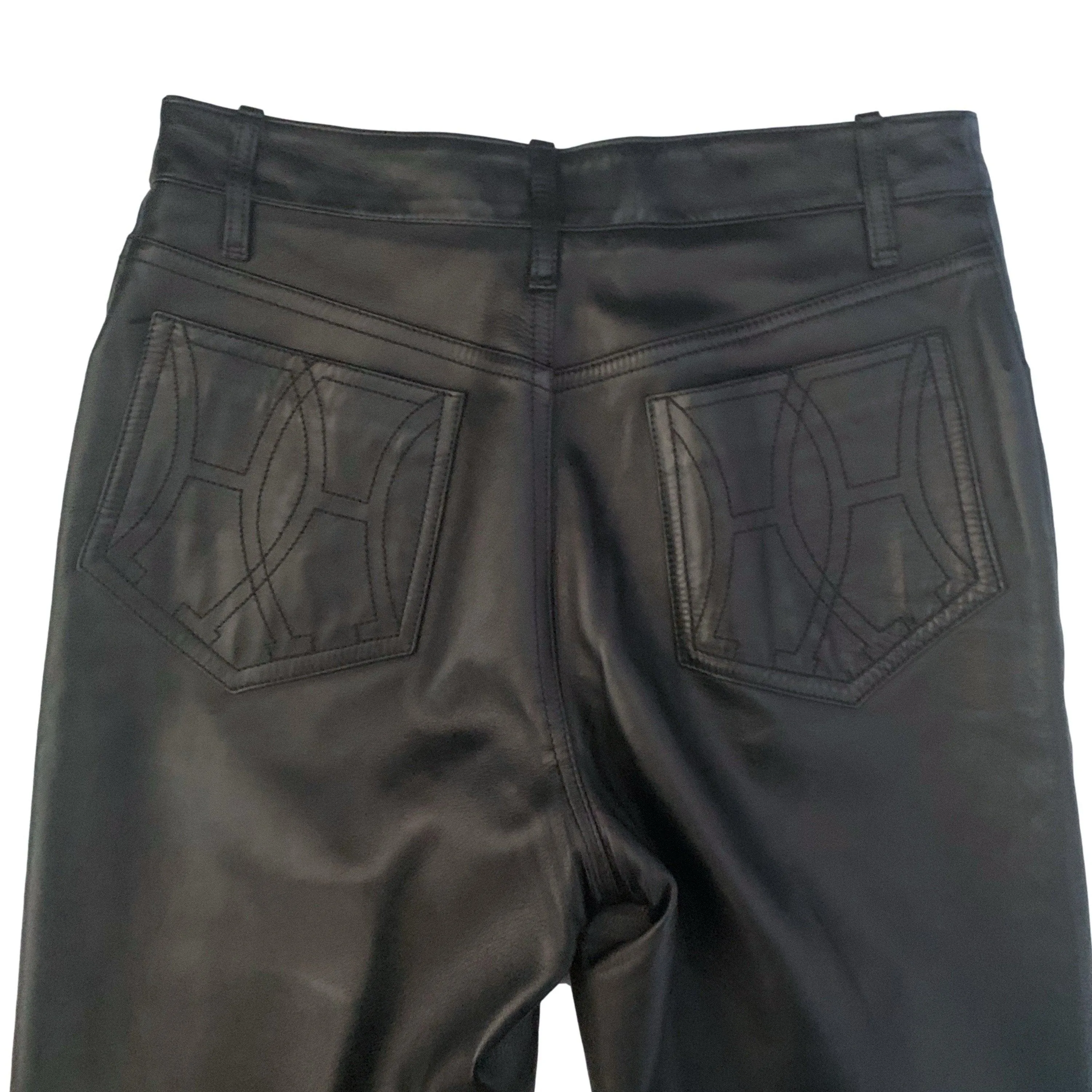 Hermes Black Leather Pants