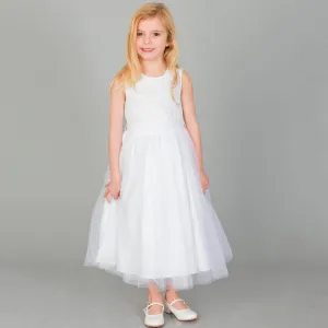 Isabella Flower Dress - White
