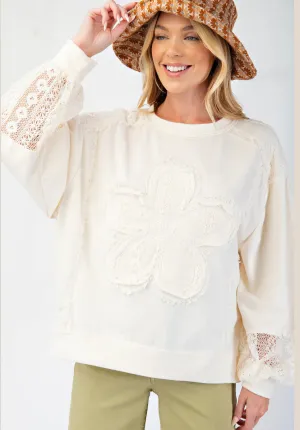Ivory Daisy Lace Top