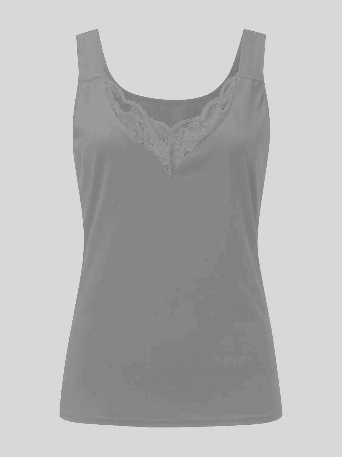 Jade Lace Detail Sweetheart Neck Tank - Online Exclusive