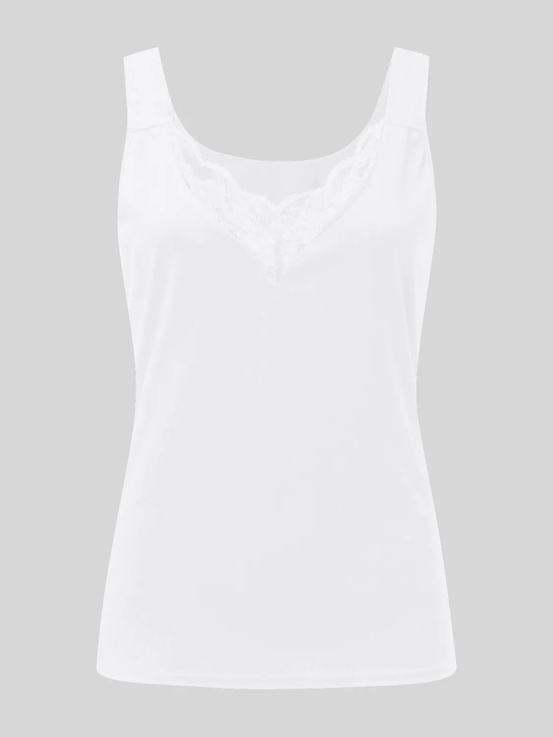 Jade Lace Detail Sweetheart Neck Tank - Online Exclusive