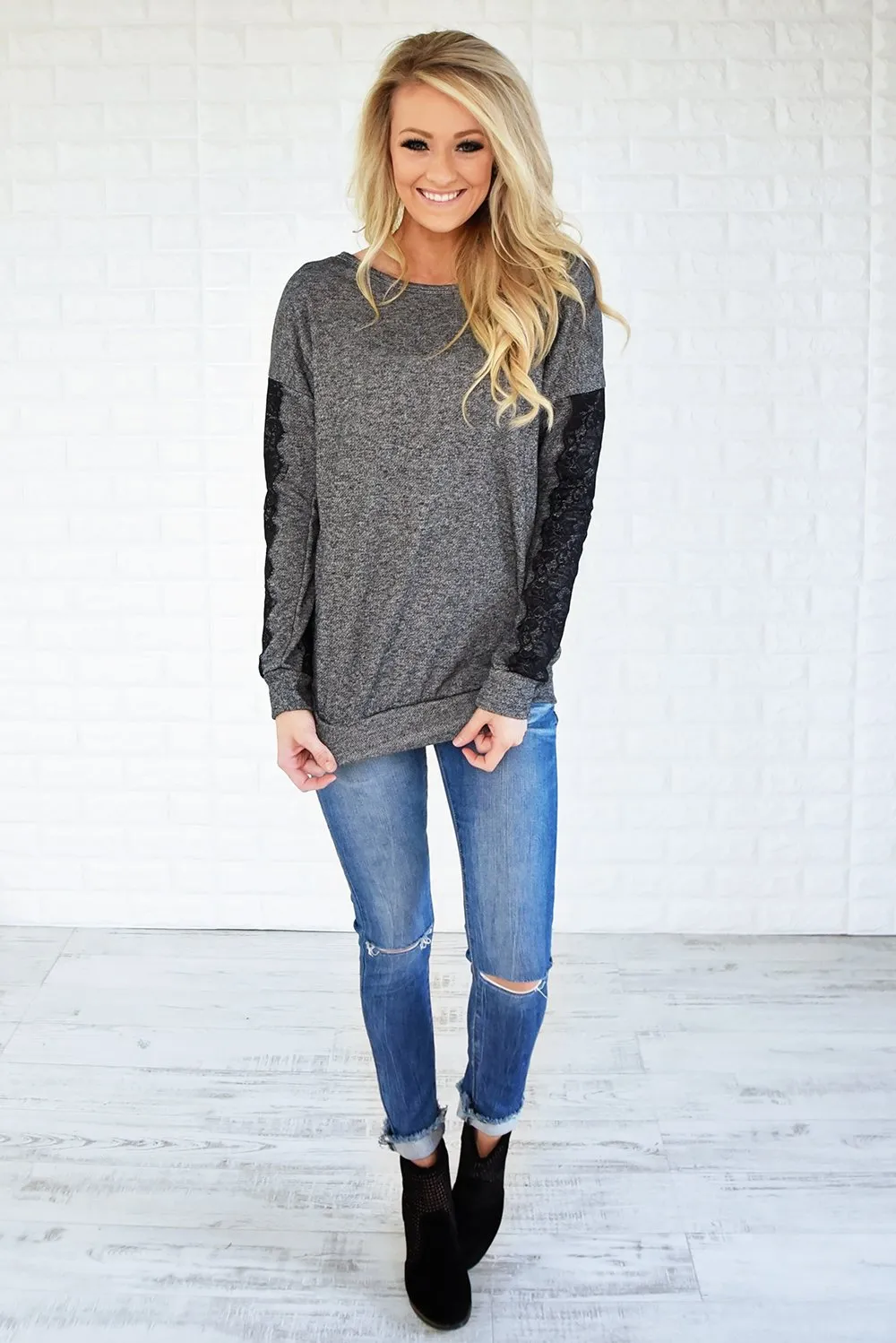 Just a Touch of Lace Sweater