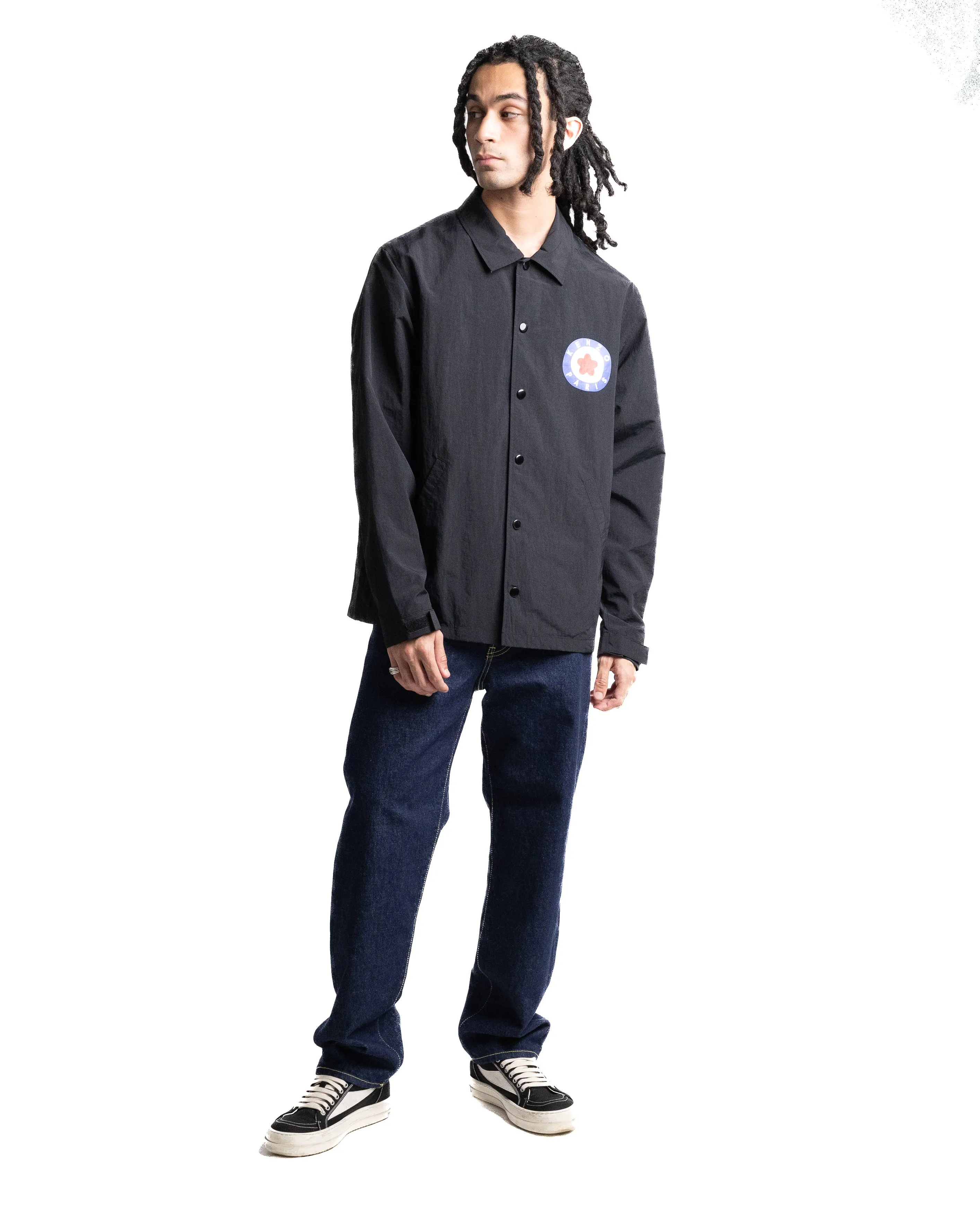 Kenzo Flower Logo Coach Jacket Black