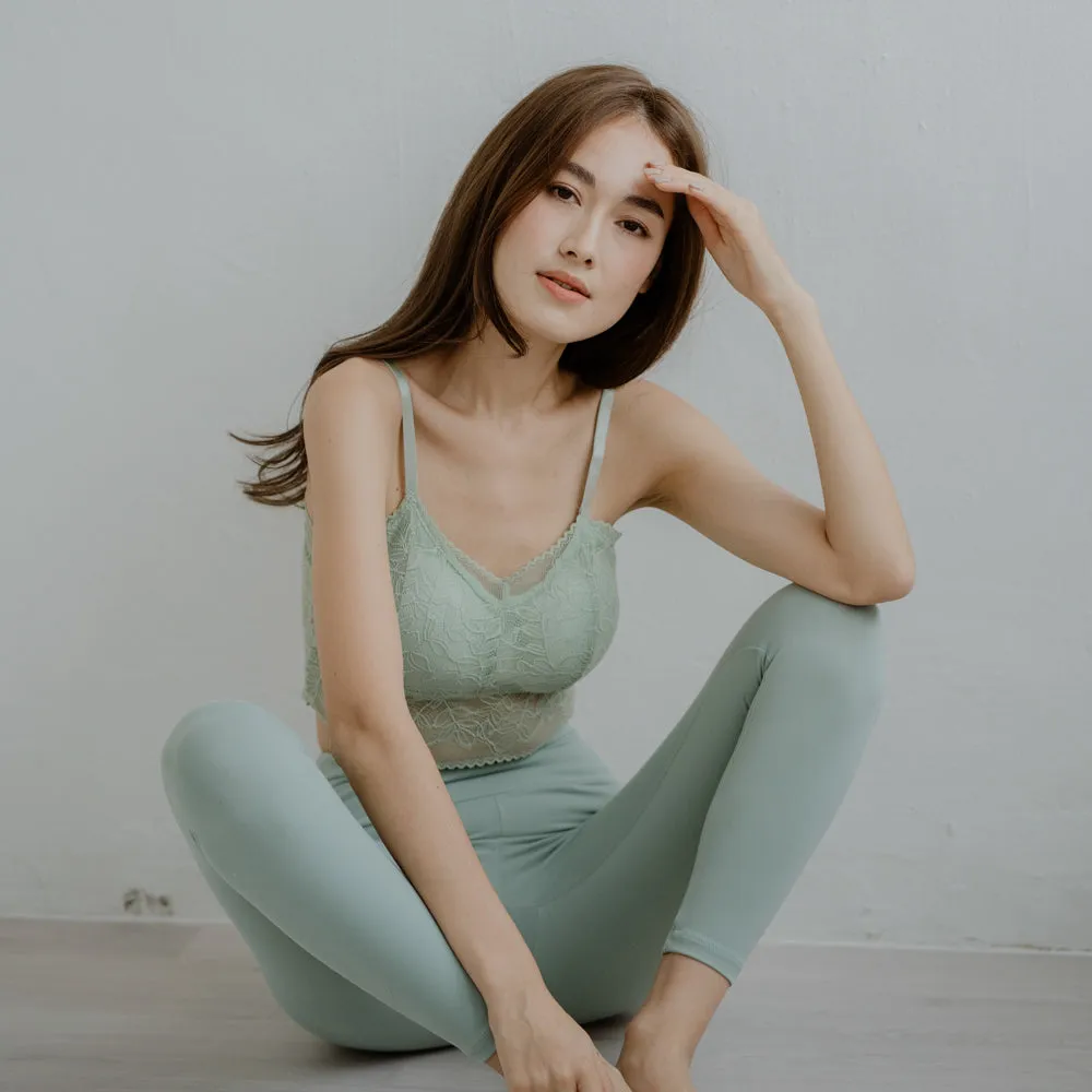 Lace Accent Bralette in Mint