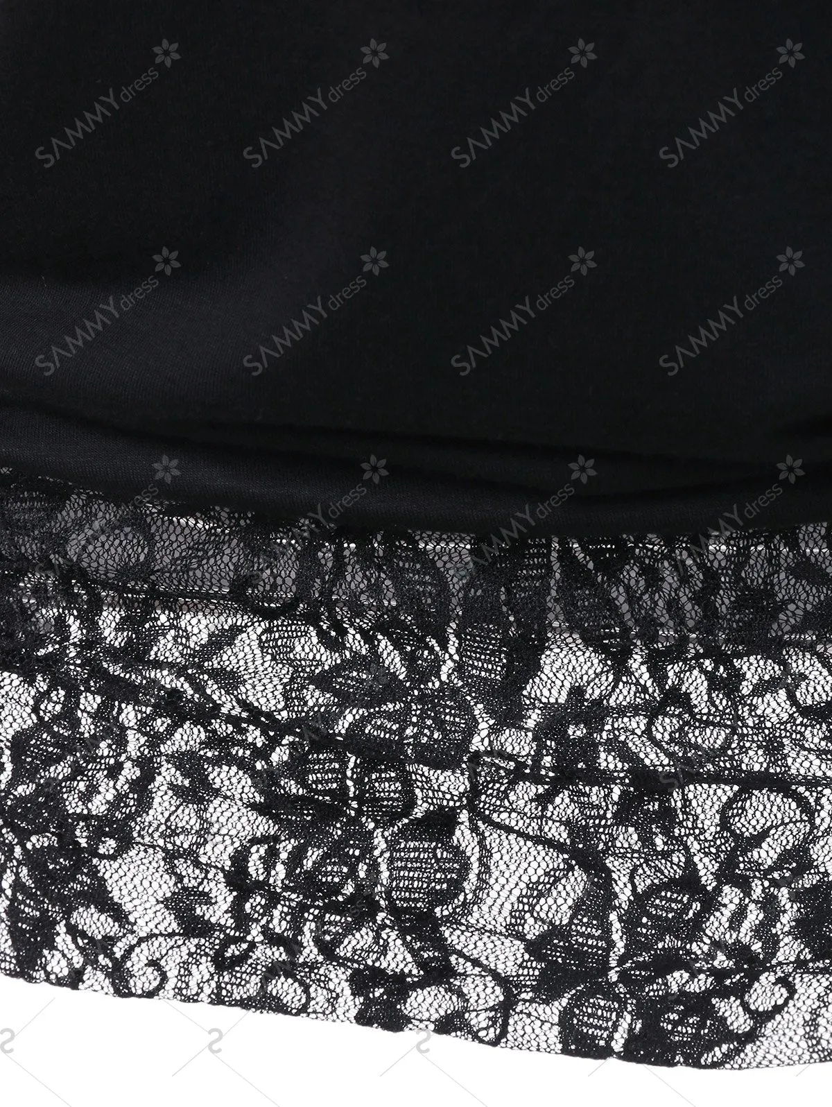 Lace Panel Funny 4th of July T-Shirts - Black - XL