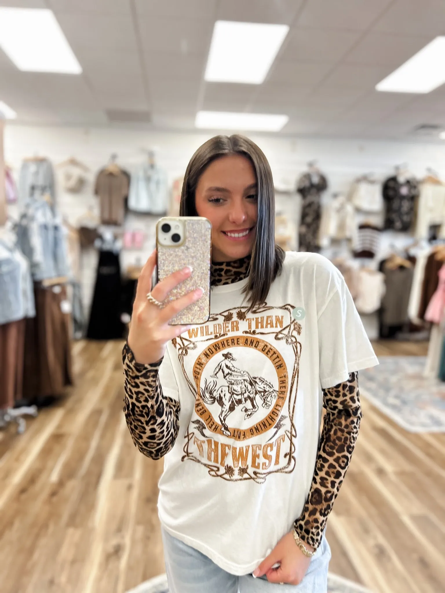 Leopard Lace Layering Top
