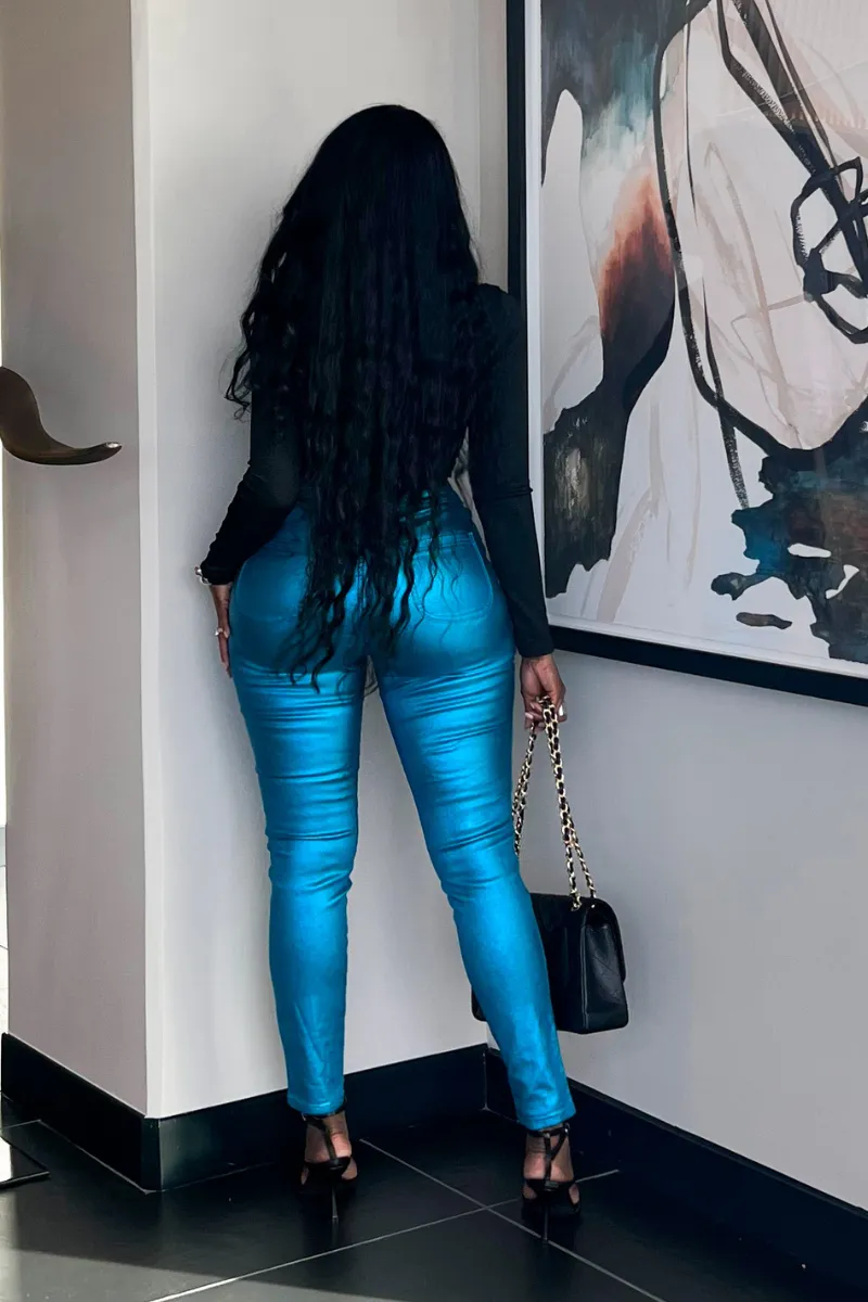 LET ME HOLD YOU CHOCOLATE METALLIC | PANTS