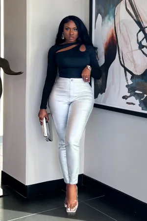 LET ME HOLD YOU CHOCOLATE METALLIC | PANTS