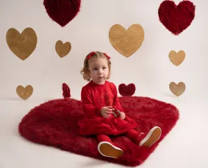 Little A Harmony Heart Dress - Red