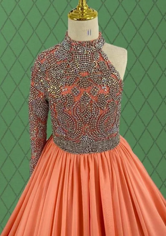 Little Child's One Shoulder Sparkly Prom Gown