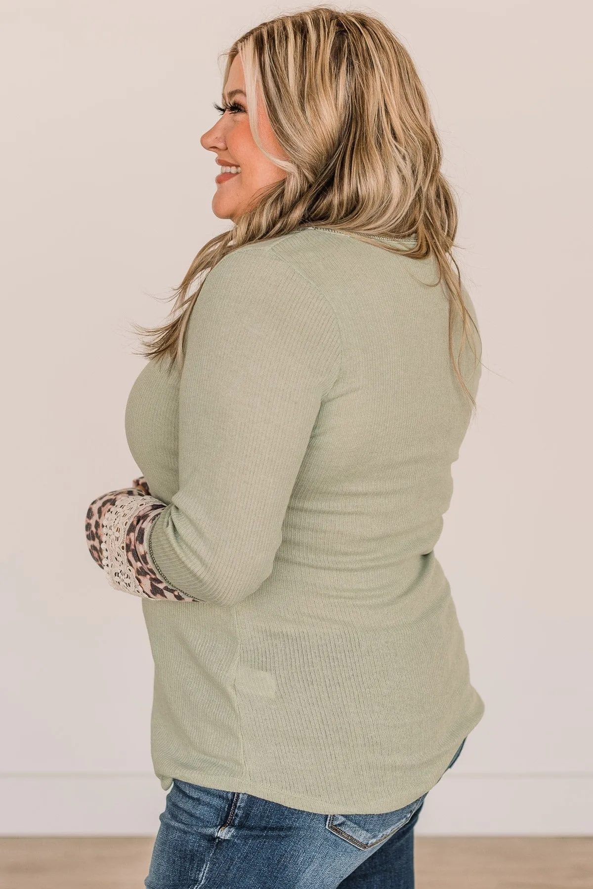Looking For More Long Sleeve Top- Sage