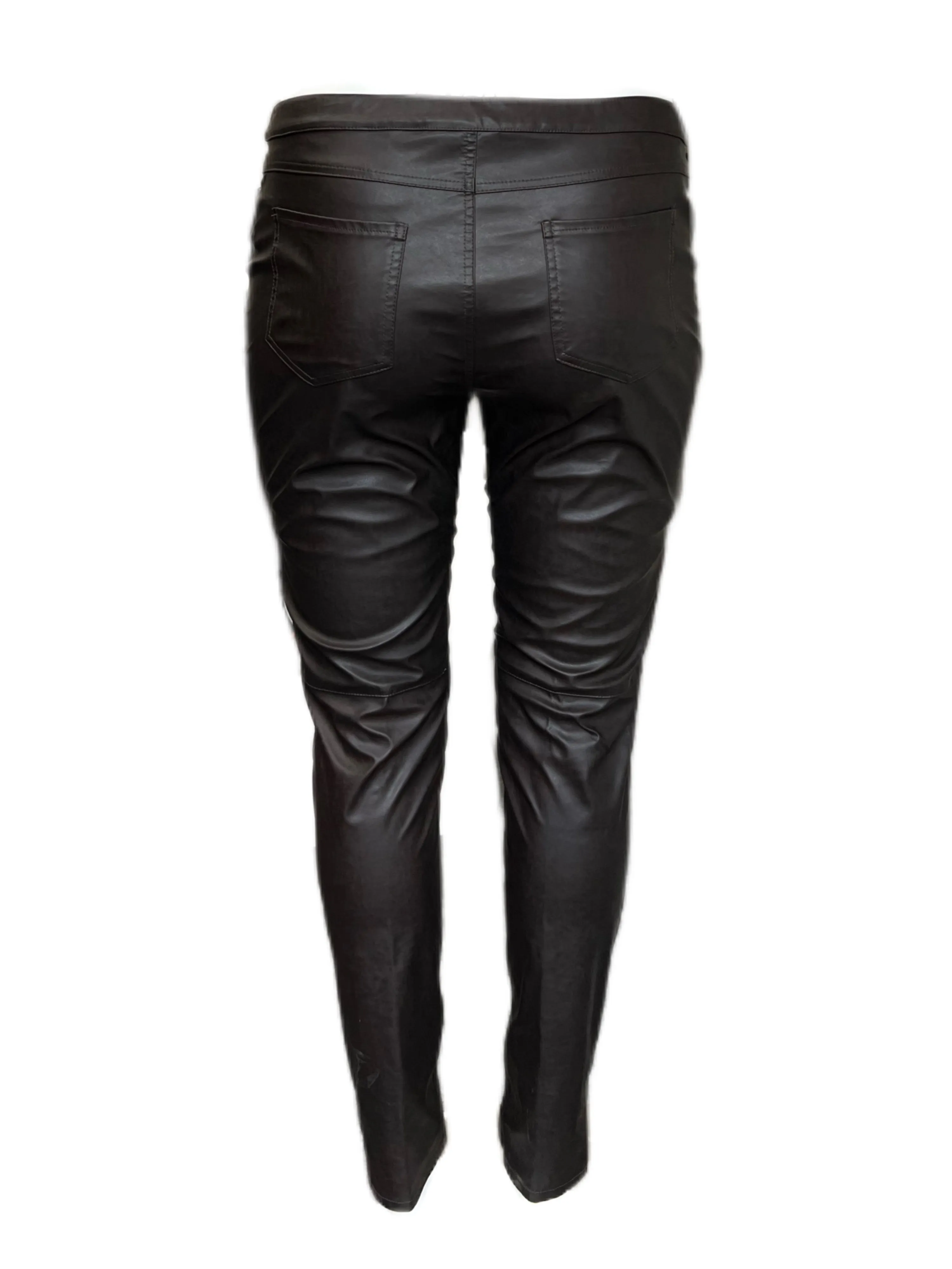 MARINA RINALDI Women's Realta Faux Leather Leggings $370 NWT