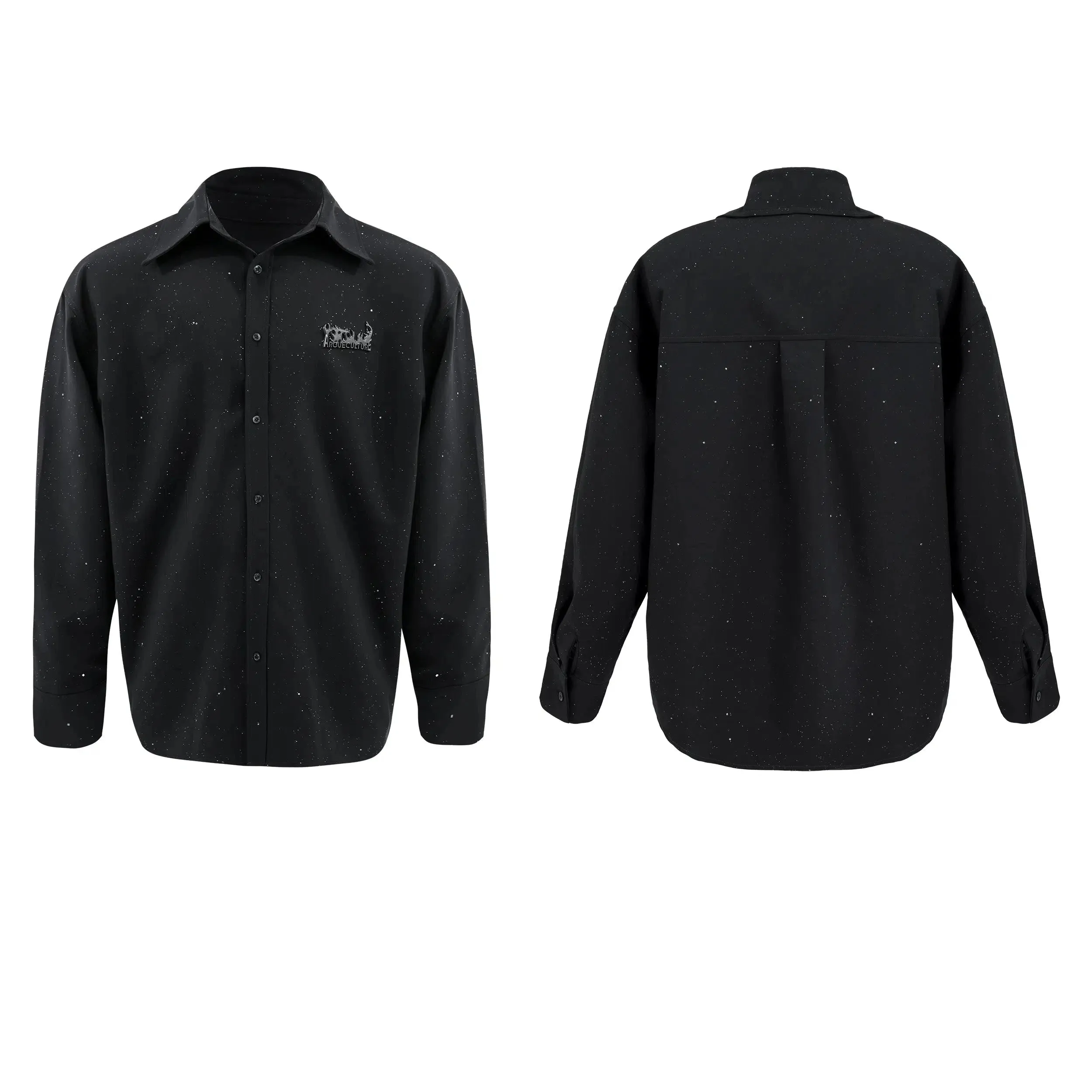 Metallic Detail Long-Sleeve Shirt