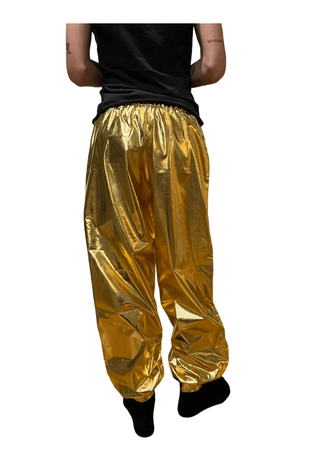 Metallic Gold Utility Pants