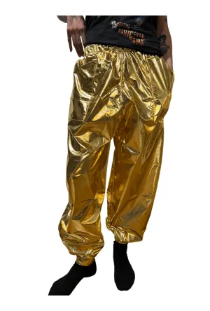 Metallic Gold Utility Pants