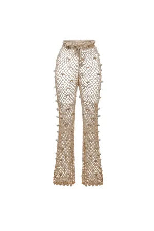 Metallic Handmade Crochet Pants