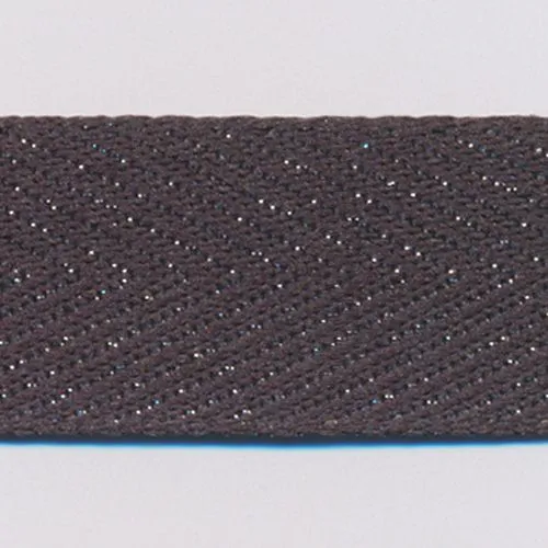 Metallic Herringbone Ribbon #105 Steel Black