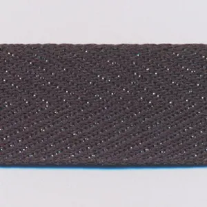 Metallic Herringbone Ribbon #105 Steel Black