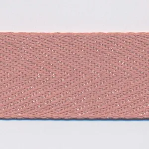 Metallic Herringbone Ribbon #180 Mellow Rose