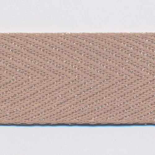 Metallic Herringbone Ribbon #34 Olive Gray