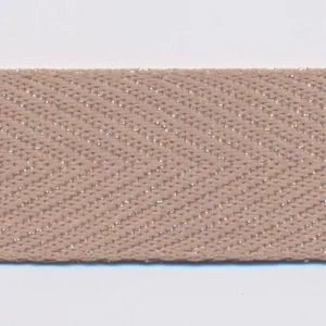 Metallic Herringbone Ribbon #34 Olive Gray