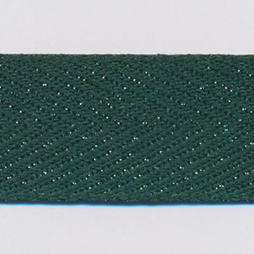 Metallic Herringbone Ribbon #39 Dark Green